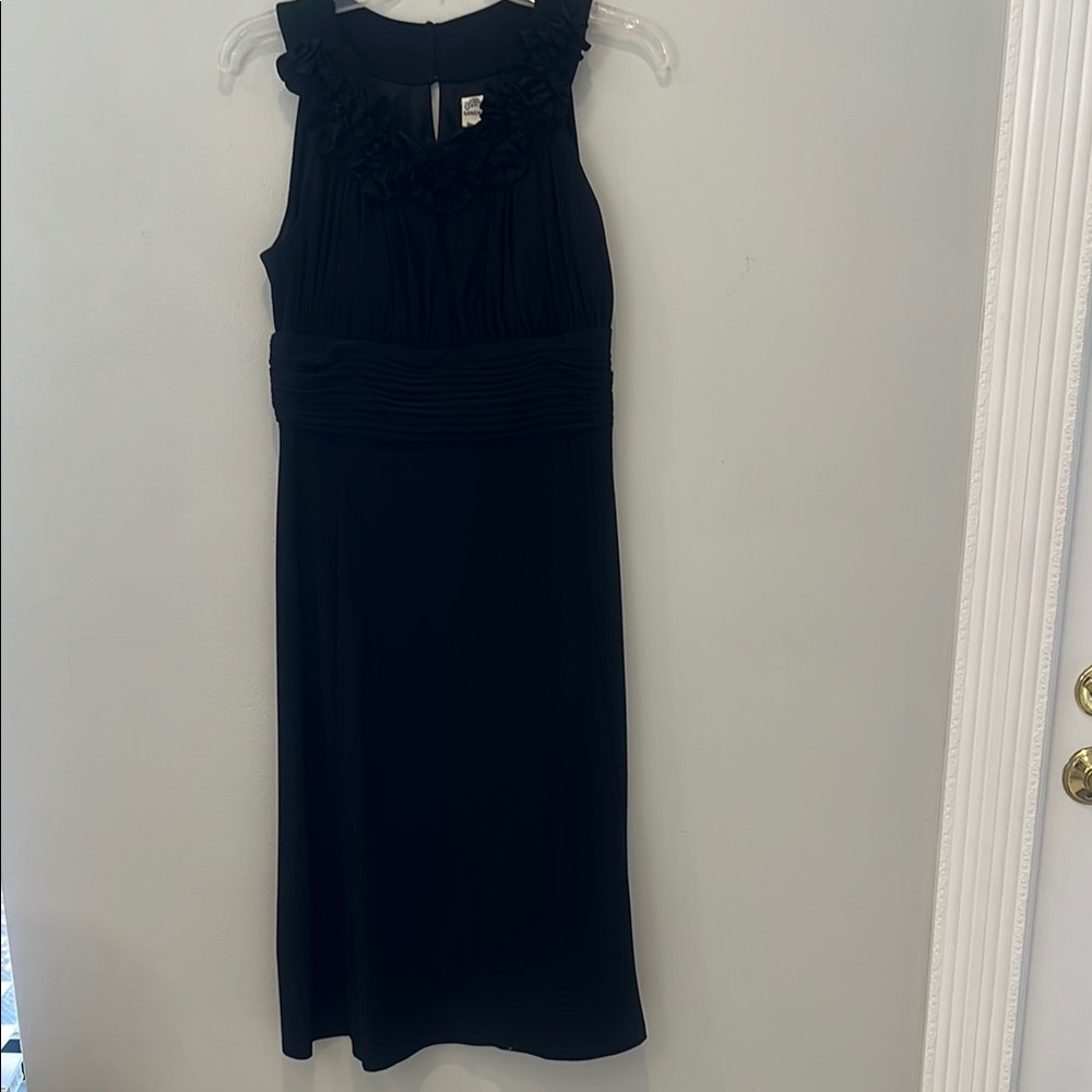 Elegant Black Sleeveless Cocktail Dress, size 10